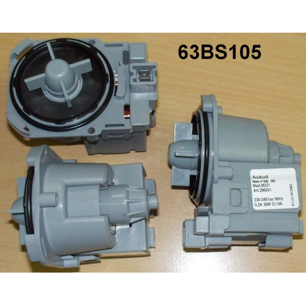Насос Askoll 30w (без улит.на защелк3шт.клеммы вперед вместе) Bosch maxx Универсальные 63BS105