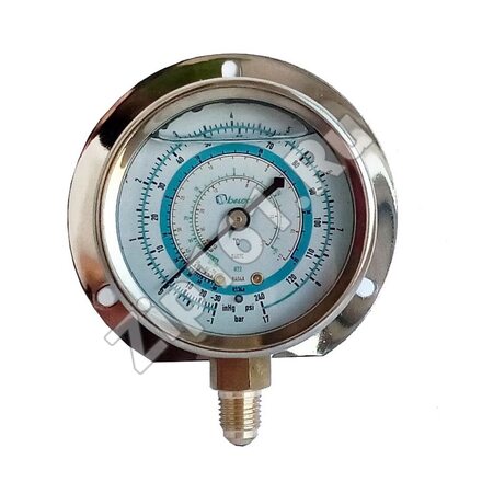 Мановакуумметр с глицерином, 63 мм (R22; R134a; R404A; R407C) Becool BCJL-NG-63