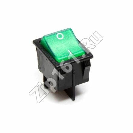 Кнопка универсальная биполярная зеленого цвета 20A 250V 4 контакта