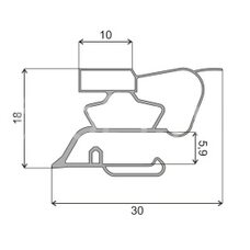 Уплотнитель холодильника 580x570 профиль СТ